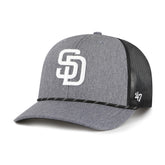 SAN DIEGO PADRES CARBON ROPE '47 TRUCKER CHARCOAL