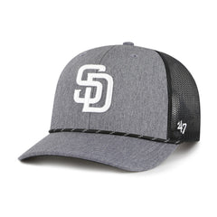 SAN DIEGO PADRES CARBON ROPE '47 TRUCKER CHARCOAL