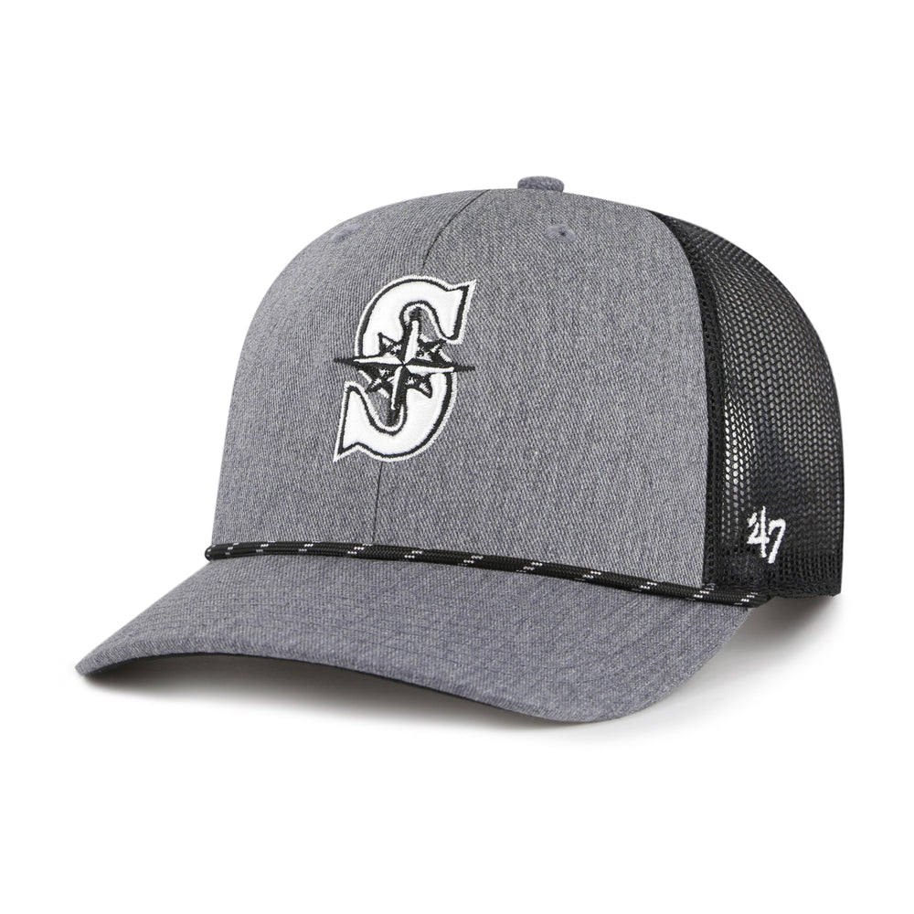 SEATTLE MARINERS CARBON ROPE '47 TRUCKER CHARCOAL