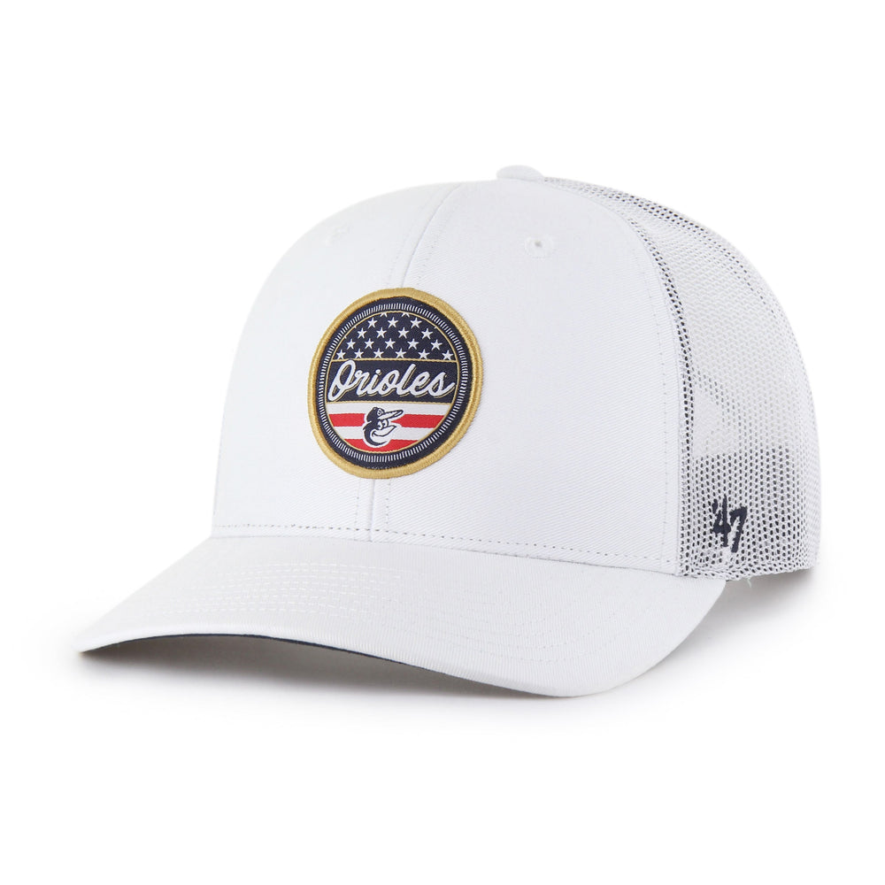 BALTIMORE ORIOLES '47 TRUCKER WHITE