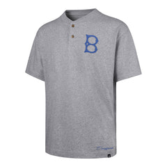 LOS ANGELES DODGERS COOPERSTOWN ALL FIELD FIFTIES '47 HENLEY QUARTZ GREY