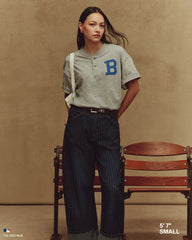 LOS ANGELES DODGERS COOPERSTOWN ALL FIELD FIFTIES '47 HENLEY QUARTZ GREY