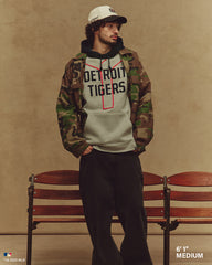 LOS ANGELES DODGERS COOPERSTOWN GAME FELT FIFTIES '47 SHORTSTOP PULLLOVER HOOD FOSSIL GREY