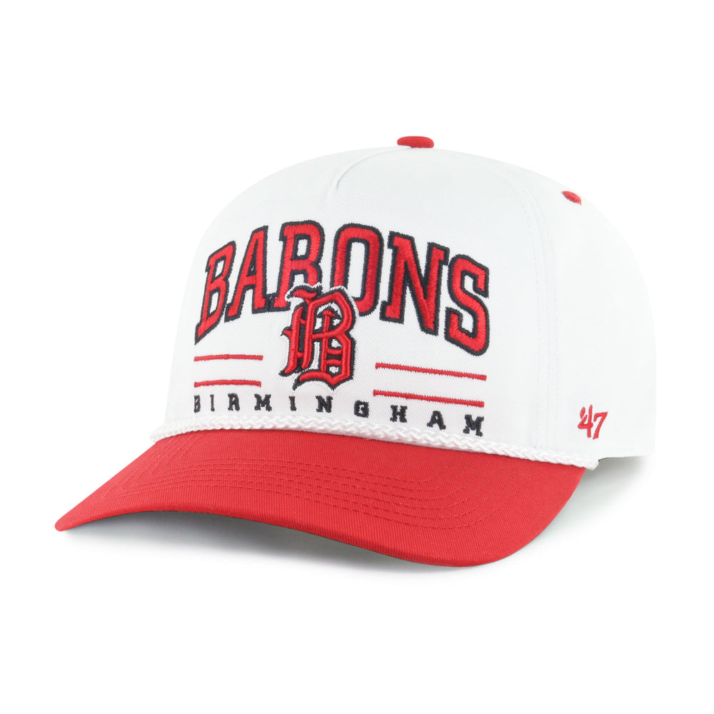 BIRMINGHAM BARONS ROSCOE ROPE TWO TONE '47 HITCH WHITE