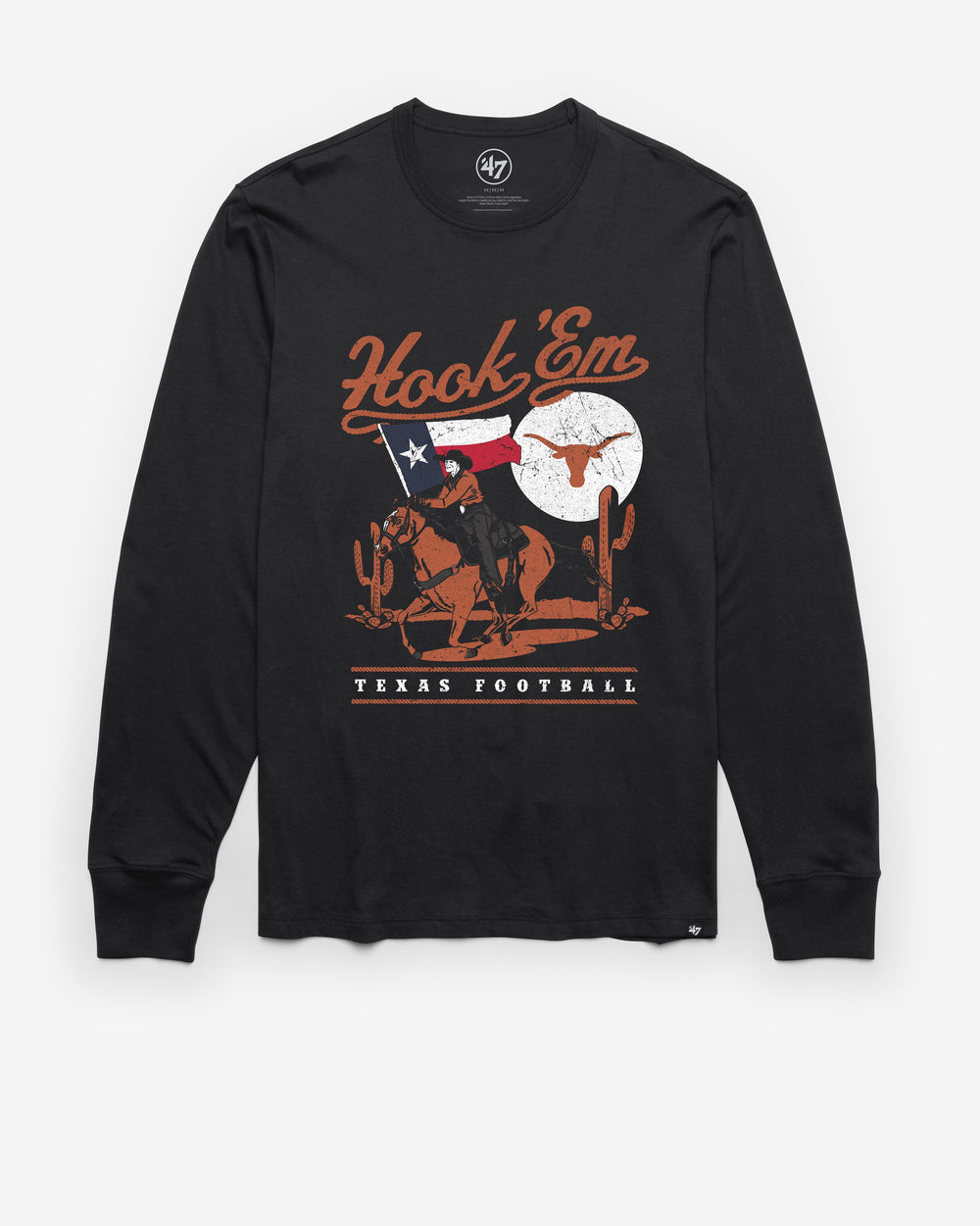 TEXAS LONGHORNS REGIONAL '47 FRANKLIN LONG SLEEVE TEE FLINT BLACK