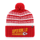 KANSAS CITY CHIEFS SUPER BOWL LIX TAVERN '47 CUFF KNIT RED