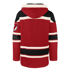 NEW JERSEY DEVILS CHIN STRAP SUPERIOR '47 LACER HOOD RED