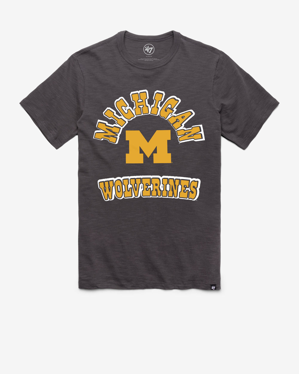 MICHIGAN WOLVERINES COMEBACK '47 SCRUM TEE CHARCOAL