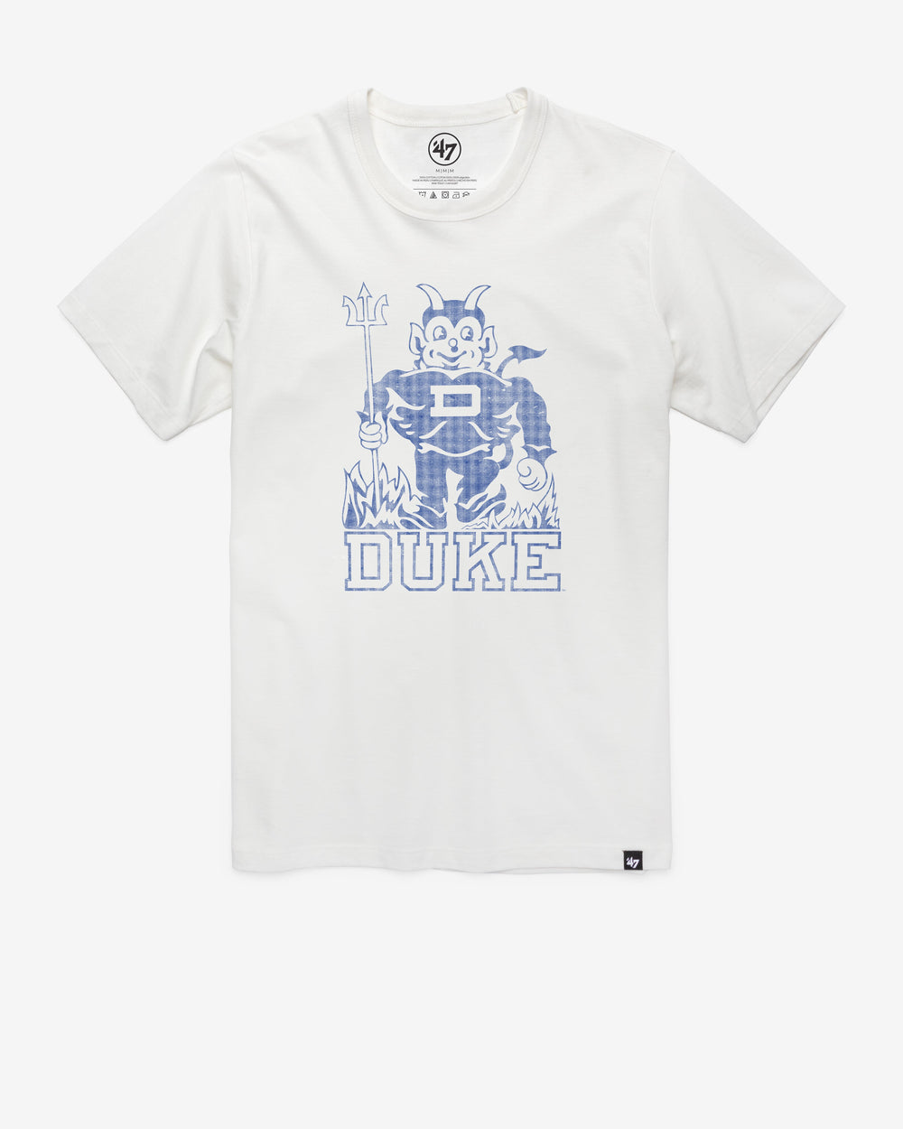 DUKE BLUE DEVILS VINTAGE GRIT '47 SCRUM TEE WHITE WASH