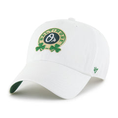 BALTIMORE ORIOLES ST PATTYS DOUBLE SHAMROCK '47 CLEAN UP WHITE