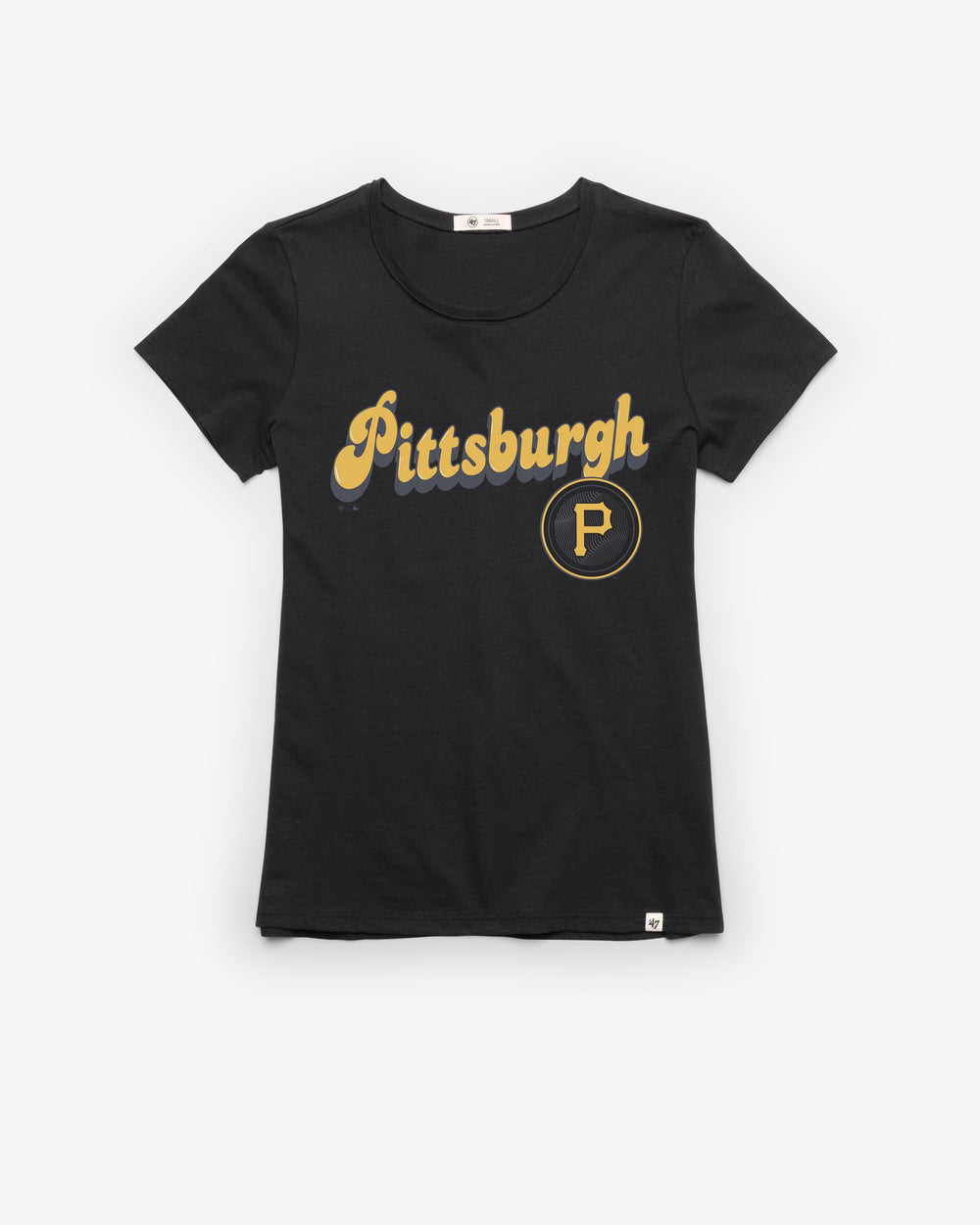 PITTSBURGH PIRATES CITY CONNECT MYSTIC '47 FRANKIE TEE WOMENS FLINT BLACK