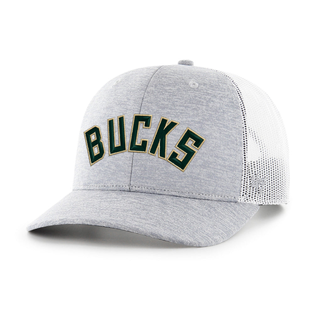 MILWAUKEE BUCKS HARRINGTON SCRIPT '47 TRUCKER GRAY