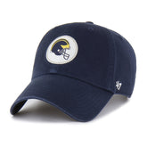 MICHIGAN WOLVERINES VINTAGE HARD HAT '47 CLEAN UP NAVY