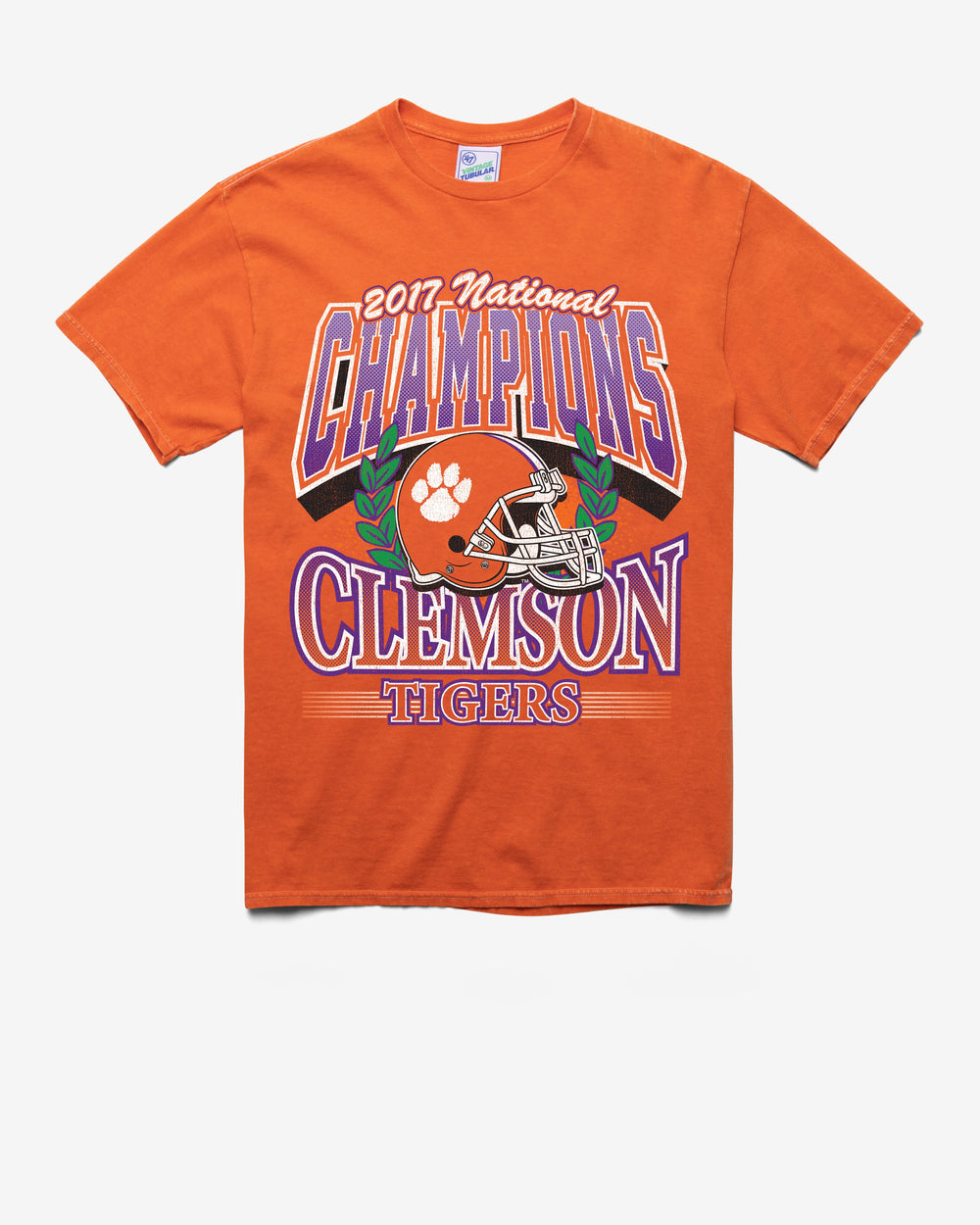 CLEMSON TIGERS H-CHAMPS LOCKER VINTAGE '47 TUBULAR TEE DT ORANGE