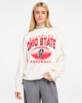 OHIO STATE BUCKEYES VINTAGE ARCH CLOUD '47 OVERSIZED CREW WOMENS SANDSTONE