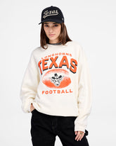 TEXAS LONGHORNS VINTAGE ARCH CLOUD '47 OVERSIZED CREW WOMENS SANDSTONE