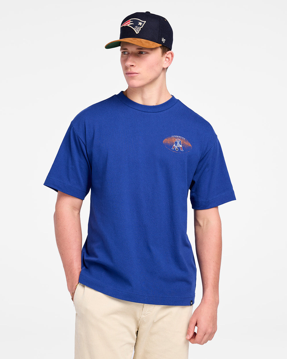 NEW ENGLAND PATRIOTS HISTORIC GAME ON '47 FOUNDATION TEE ROYAL