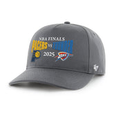 INDIANA PACERS VS. OKLAHOMA CITY THUNDER NBA FINALS DUELING TEAMS '47 HITCH CHARCOAL