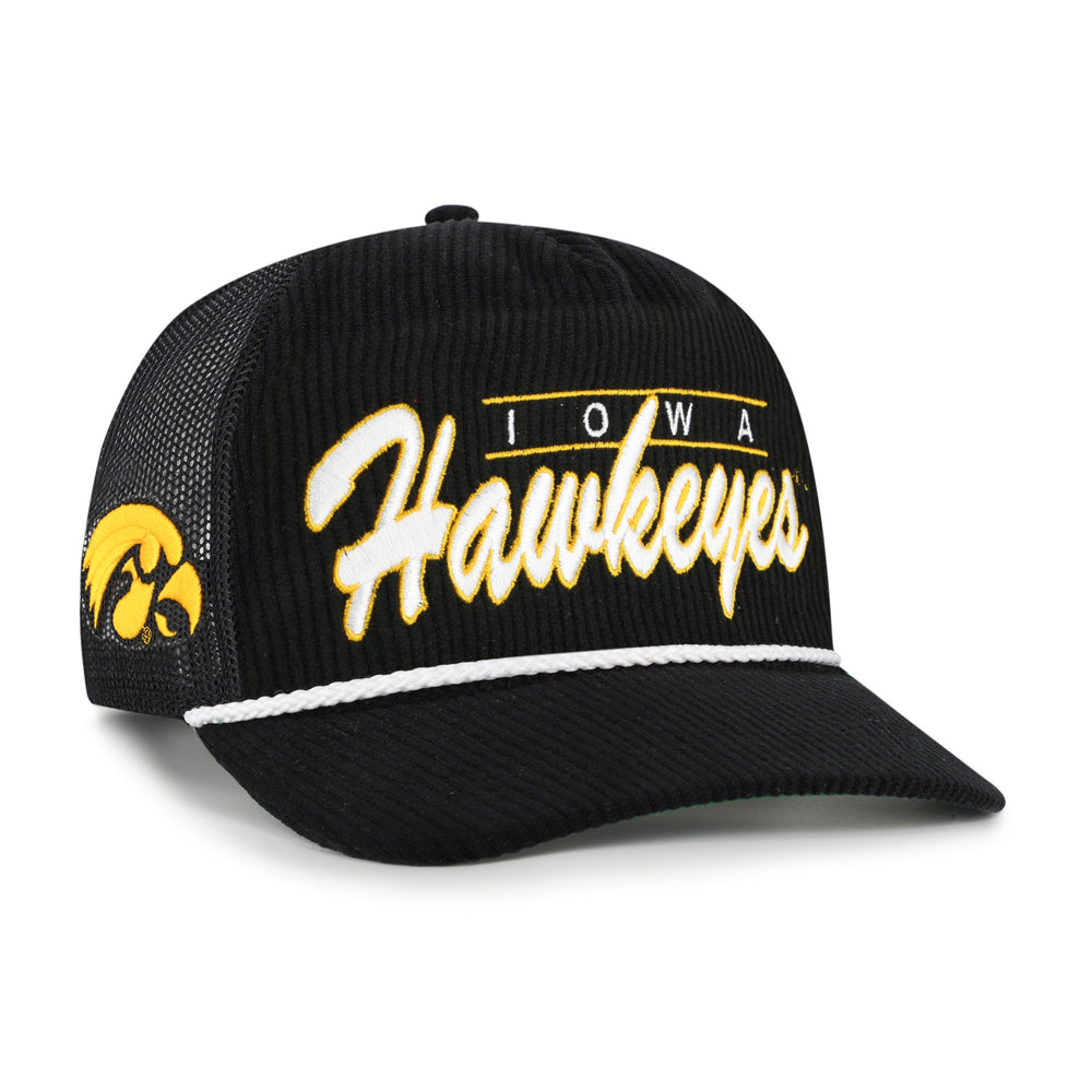 IOWA HAWKEYES DOUBLE HEADER MESH '47 HITCH RF RELAXED FIT BLACK
