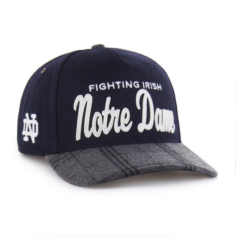 NOTRE DAME FIGHTING IRISH WINDOWPANE PLAID '47 HITCH RF RELAXED FIT NAVY