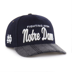 NOTRE DAME FIGHTING IRISH WINDOWPANE PLAID '47 HITCH RF RELAXED FIT NAVY