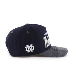 NOTRE DAME FIGHTING IRISH WINDOWPANE PLAID '47 HITCH RF RELAXED FIT NAVY