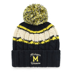 MICHIGAN WOLVERINES VINTAGE EMMA '47 CUFF KNIT WOMENS NAVY