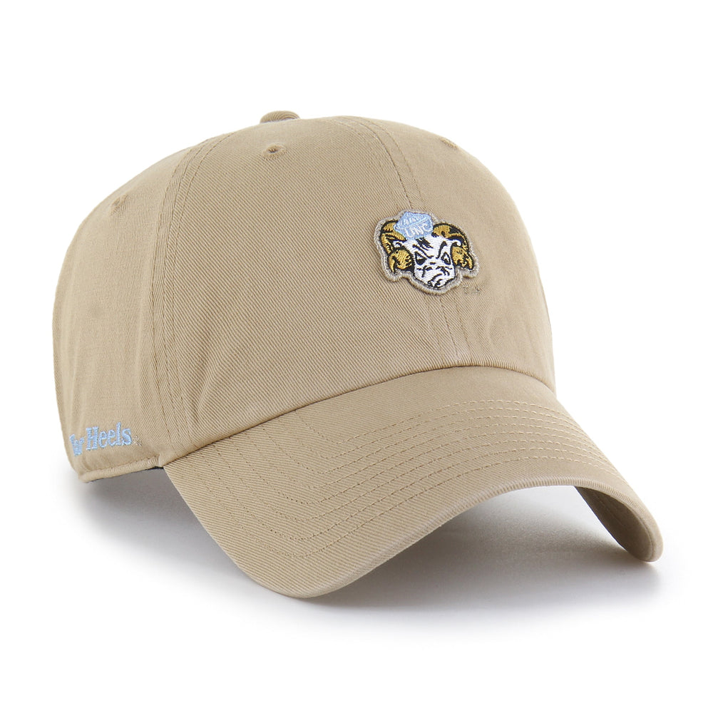 NORTH CAROLINA TAR HEELS UNC VINTAGE MICRO PATCH '47 CLEAN UP KHAKI