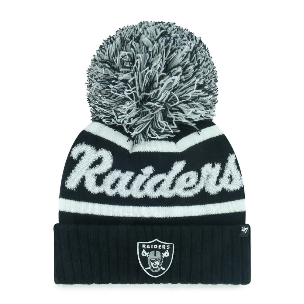 LAS VEGAS RAIDERS SPIRITED '47 CUFF KNIT WOMENS BLACK