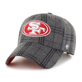 SAN FRANCISCO 49ERS WINDOWPANE PLAID '47 CLEAN UP DARK GRAY