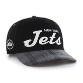 NEW YORK JETS WINDOWPANE PLAID '47 HITCH RF RELAXED FIT BLACK