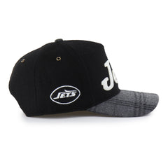 NEW YORK JETS WINDOWPANE PLAID '47 HITCH RF RELAXED FIT BLACK