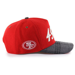 SAN FRANCISCO 49ERS WINDOWPANE PLAID '47 HITCH RF RELAXED FIT RED