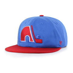 OLD TIME HOCKEY QUEBEC NORDIQUES VINTAGE DEBUT '47 CAPTAIN RL RELAXED FIT BLUE RAZ