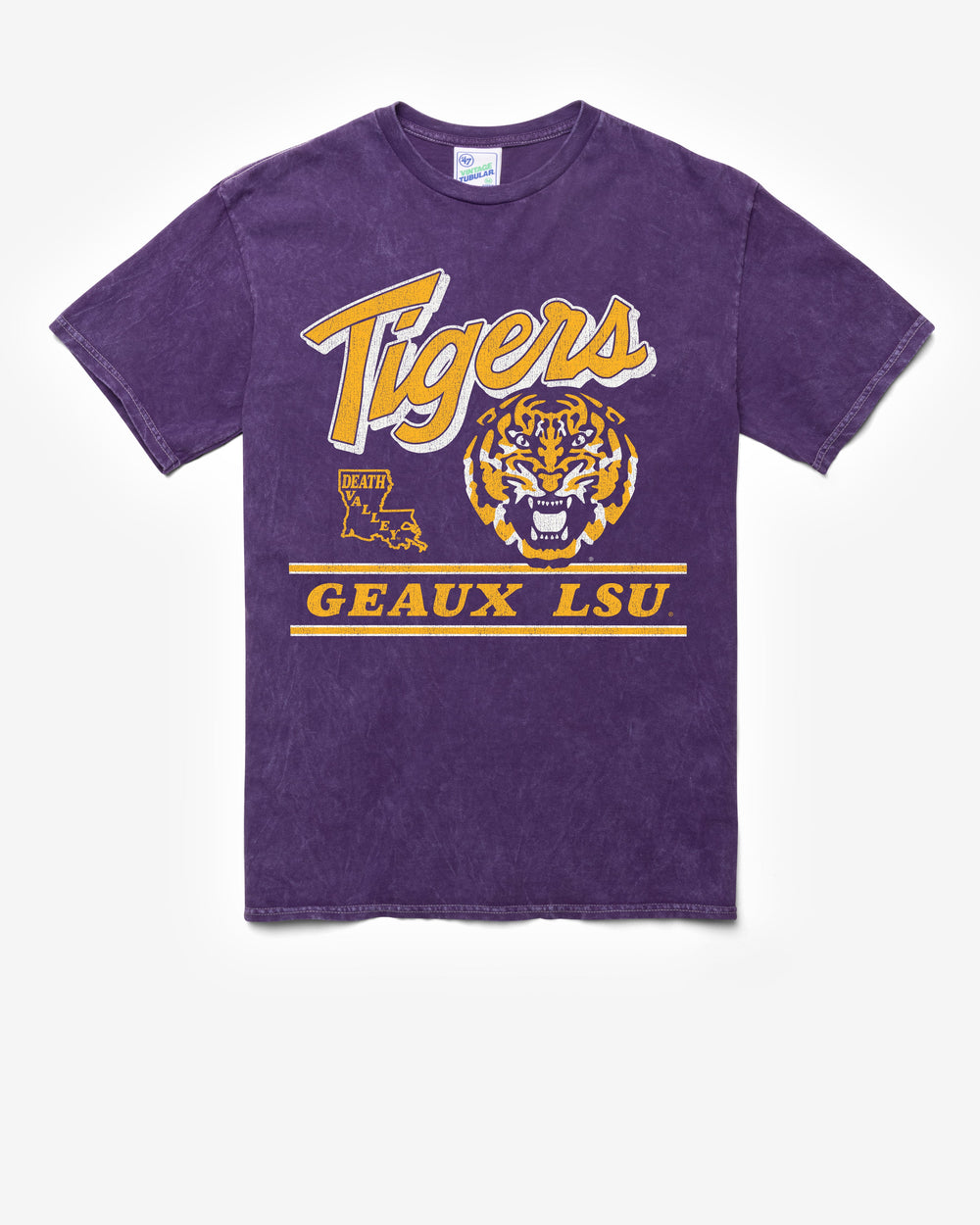 LOUISIANA STATE TIGERS LSU FLY BY VINTAGE '47 TUBULAR TEE DT PURPLE