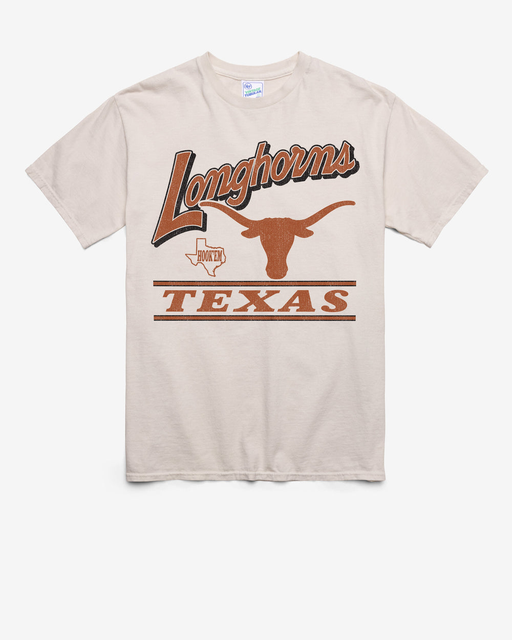 TEXAS LONGHORNS FLY BY VINTAGE '47 TUBULAR TEE DUNE