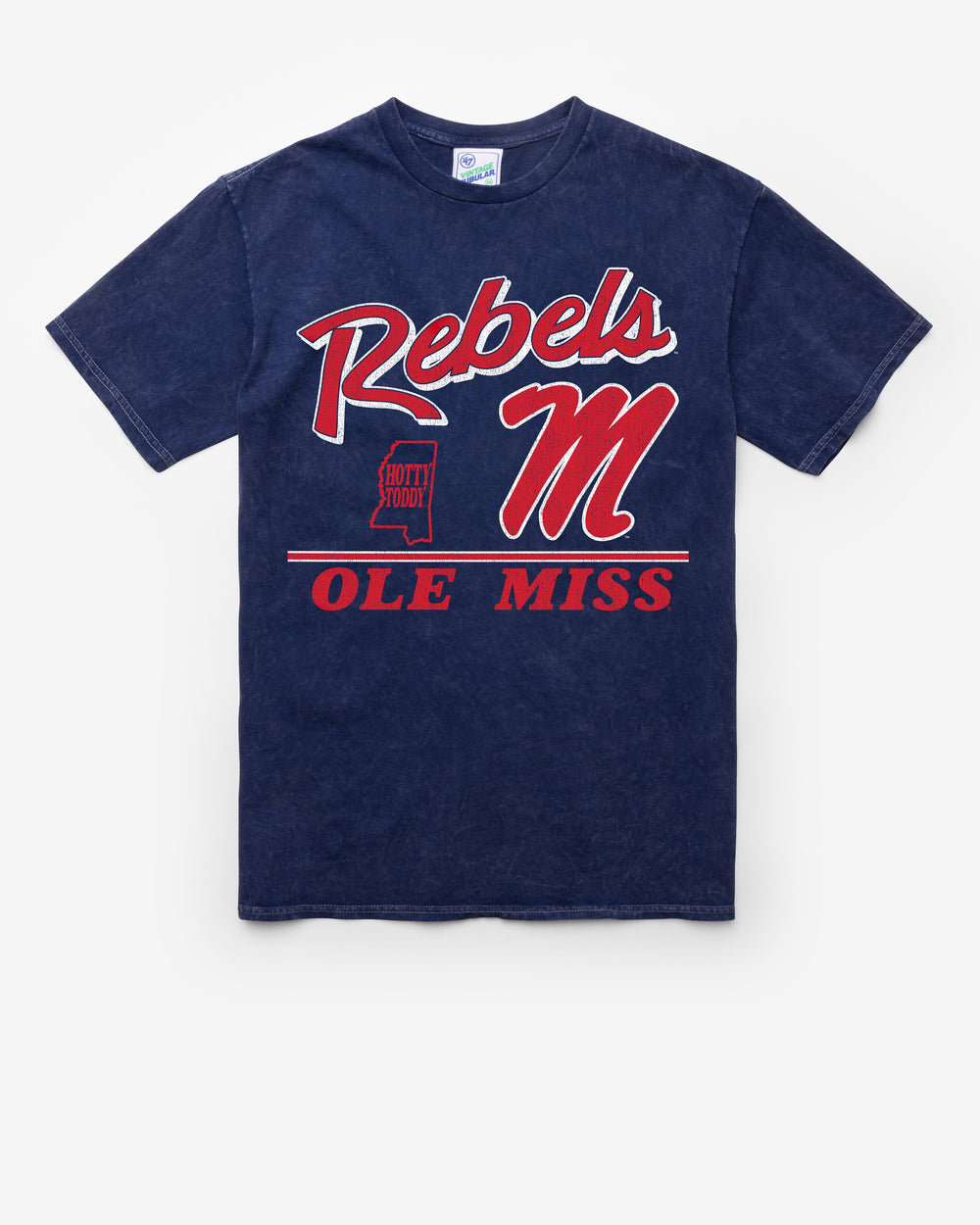 MISSISSIPPI REBELS FLY BY VINTAGE '47 TUBULAR TEE DT NAVY