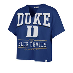 DUKE BLUE DEVILS ELATION '47 OVERSIZED NOTCH NECK TEE WOMENS ROYAL