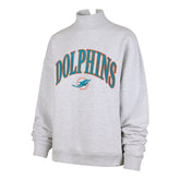 MIAMI DOLPHINS VANTAGE '47 MOCK NECK PULLOVER WOMENS RELAY GREY