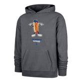 LOS ANGELES DODGERS CARTOON '47 FOUNDATION HOOD VINTAGE NAVY
