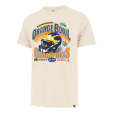 MICHIGAN WOLVERINES ORANGE BOWL HISTORY '47 FRANKLIN TEE CREAM