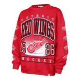 DETROIT RED WINGS GO BIG '47 OVERSIZED CREW WOMENS RED