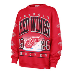 DETROIT RED WINGS GO BIG '47 OVERSIZED CREW WOMENS RED