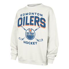 EDMONTON OILERS ARCH CLOUD '47 OVERSIZED CREW WOMENS SANDSTONE