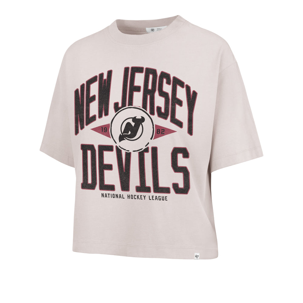 NEW JERSEY DEVILS WINDTHROW '47 RAVINE CROP TEE WOMENS MOJAVE