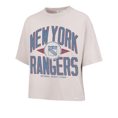 NEW YORK RANGERS WINDTHROW '47 RAVINE CROP TEE WOMENS MOJAVE