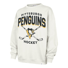 PITTSBURGH PENGUINS ARCH CLOUD '47 OVERSIZED CREW WOMENS SANDSTONE