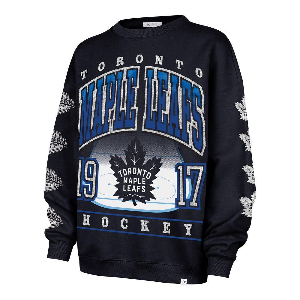 TORONTO MAPLE LEAFS GO BIG '47 OVERSIZED CREW WOMENS FALL NAVY