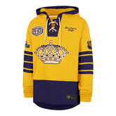 OLD TIME HOCKEY LOS ANGELES KINGS VINTAGE PUCK DROP DUAL '47 HERITAGE LACER GALLEY GOLD