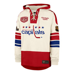 OLD TIME HOCKEY WASHINGTON CAPITALS VINTAGE PUCK DROP DUAL '47 HERITAGE LACER CREAM